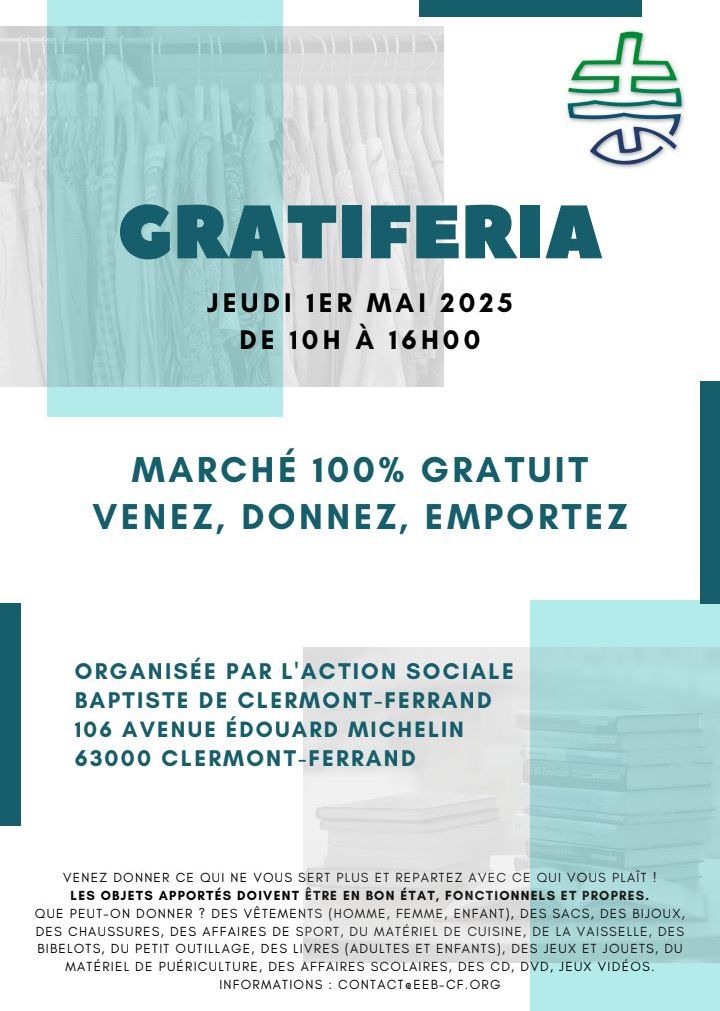 Affiche Gratiferia 1er mai 2025